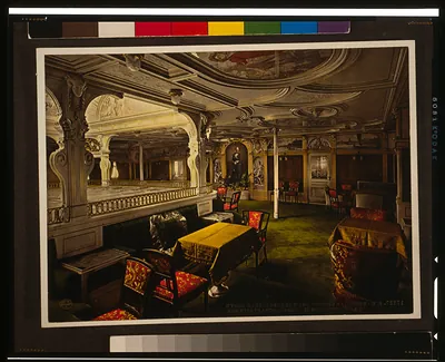 Schnelldampfer des Norddeutschen Lloyd Kaiser Wilhelm II"--Gesellschaftszimmer / Detroit Photographic Co."