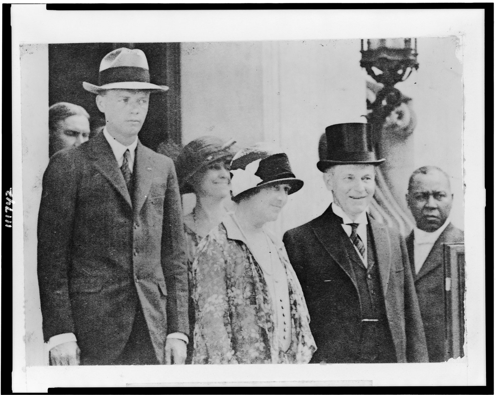 Col. Chas. Lindbergh and his mother photographed with the President and Mrs. Coolidge, [1927 June 12] — historic photograph