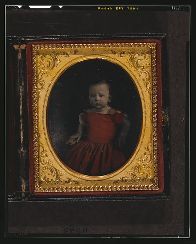 [Unidentified child, three-quarters length portrait, facing slightly left]