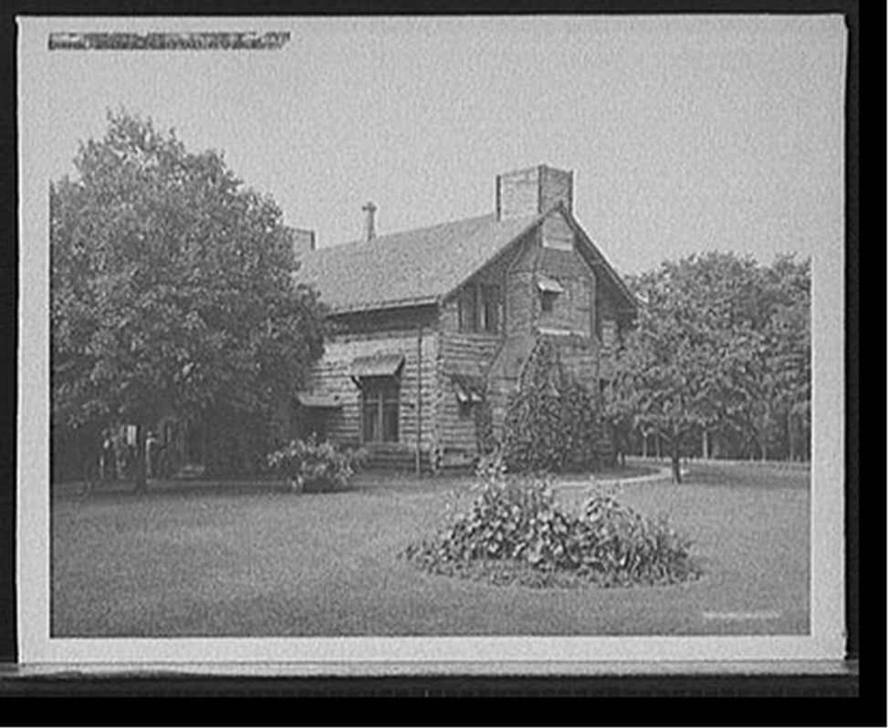 Log cabin, Palmer Park, Detroit, Mich., c1905. — historic photograph