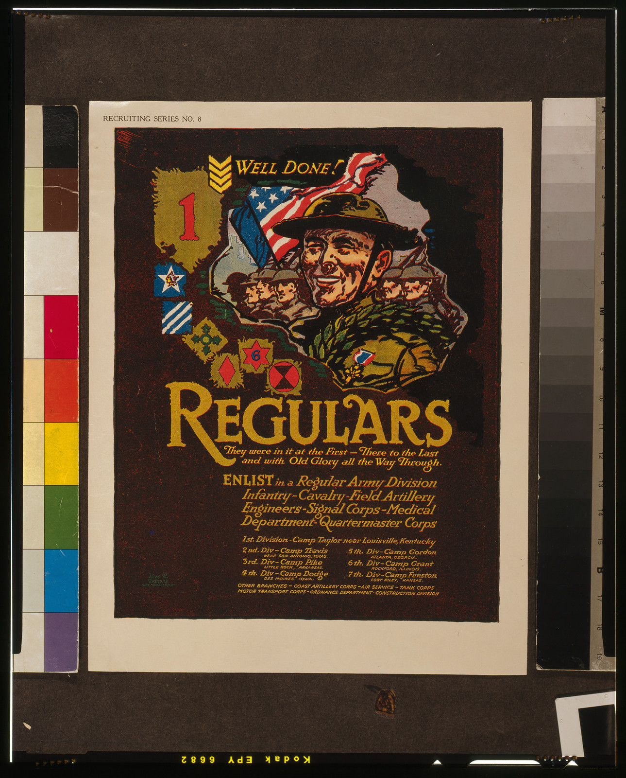 Regulars - They were in it at the first - There to the last and with Old Glory all the way through / John W. Sheeres War Department., 1919 — vintage poster