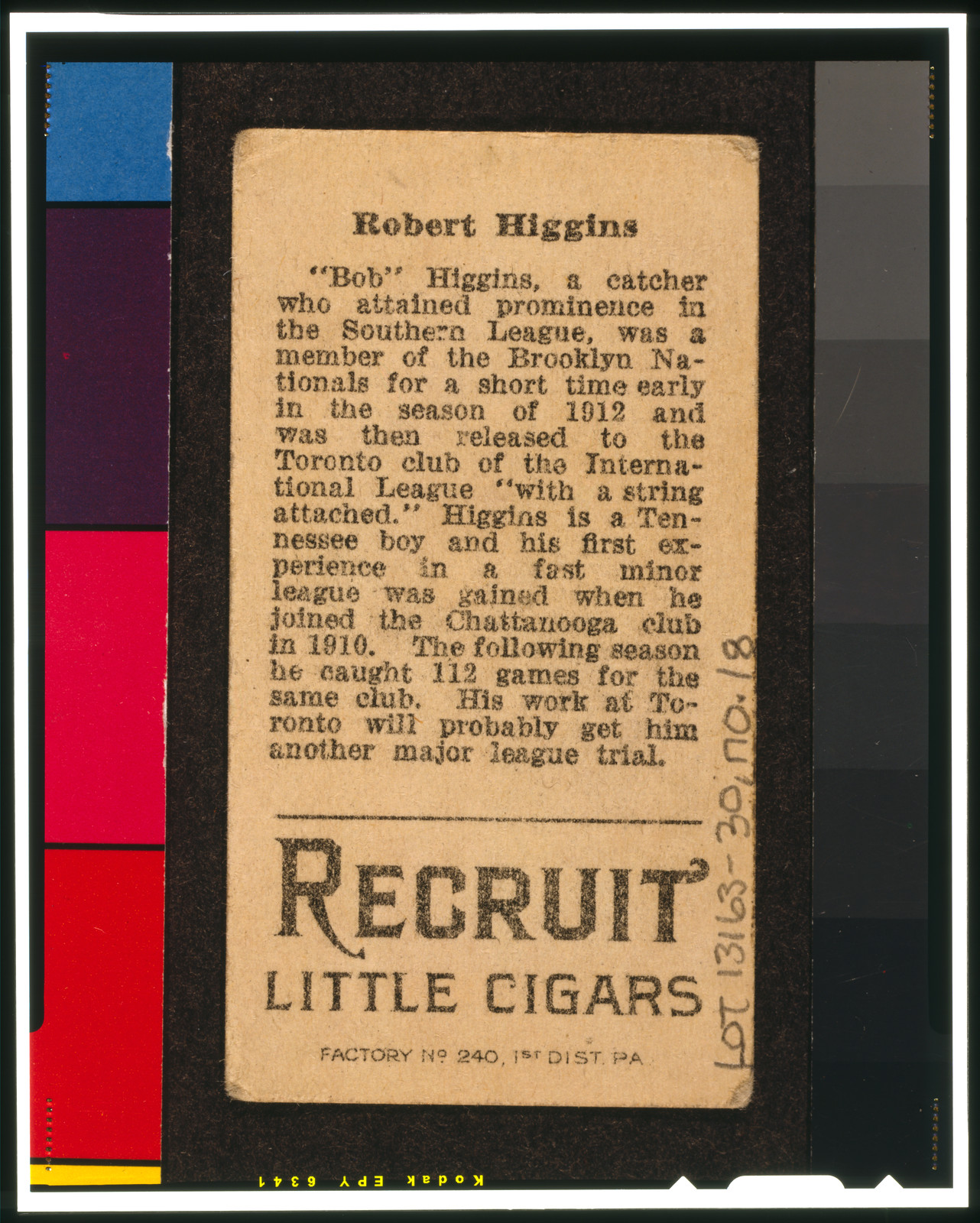 Brown Backgrounds (T207), 1912 — historic print
