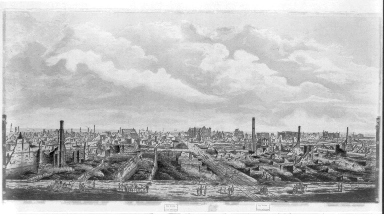 [Chicago after the fire], [no date recorded on shelflist card] — historic print