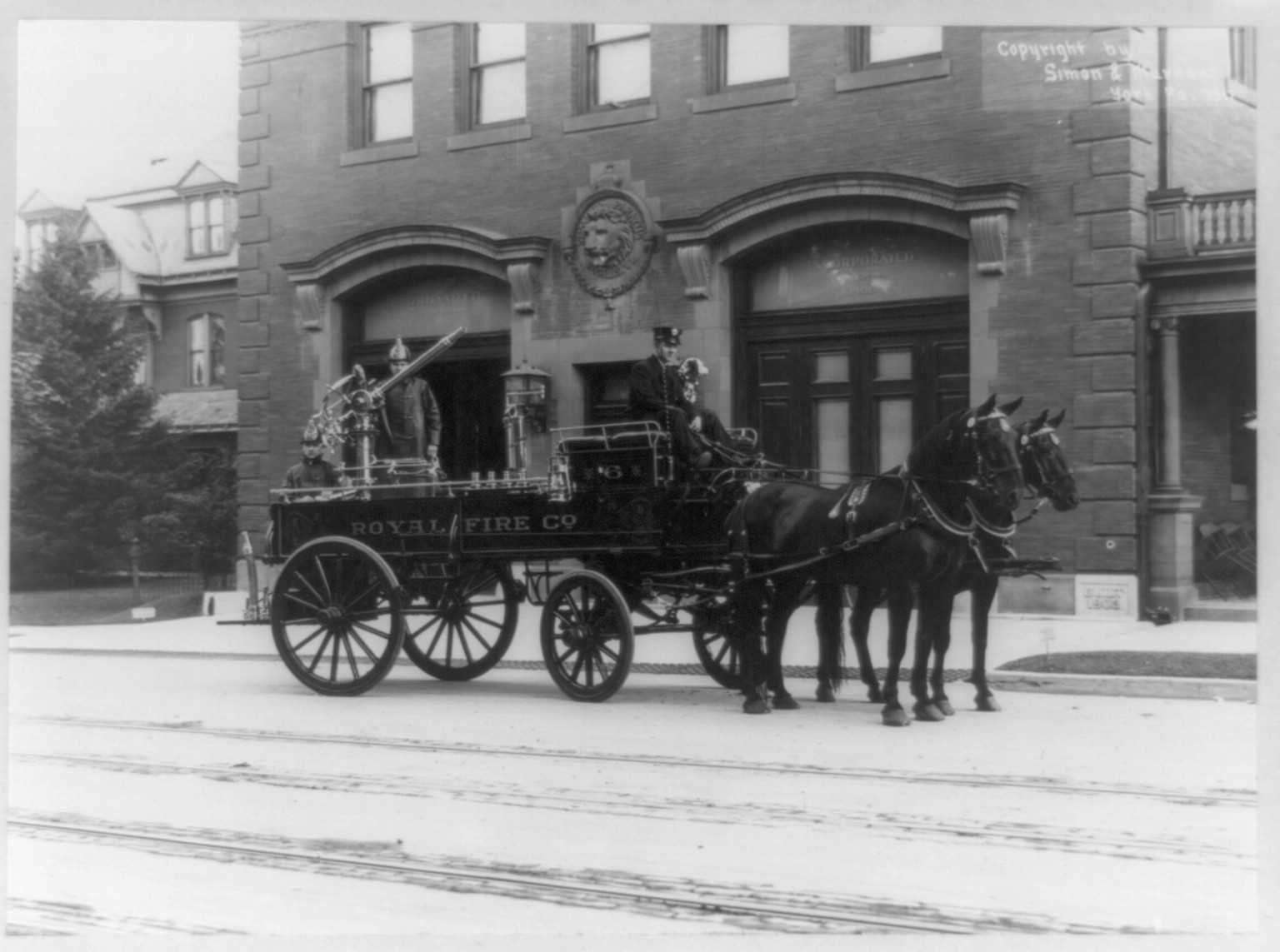 Royal Hose & turn. nozzle no. 6 - York, Pa., Fire Department, c1911. — historic photograph
