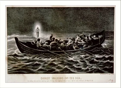 Christ walking on the sea