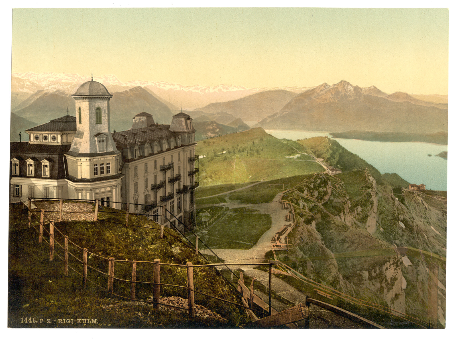 Hotel Rigi Kulm and the Alps Rigi Switzerland, [between ca. 1890 and ca. 1900]. — historic print