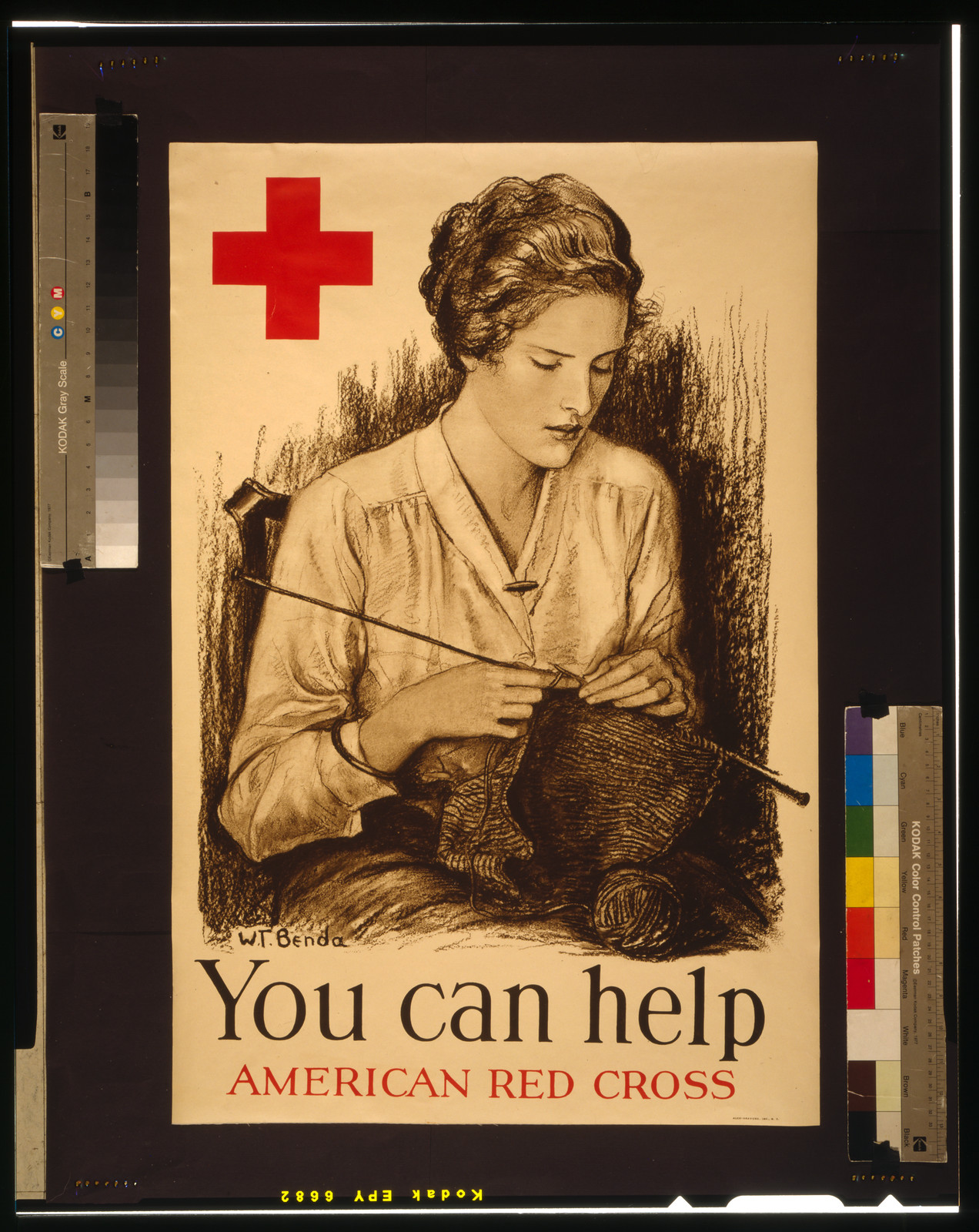 You can help--American Red Cross / W. T. Benda., 1918 — vintage poster