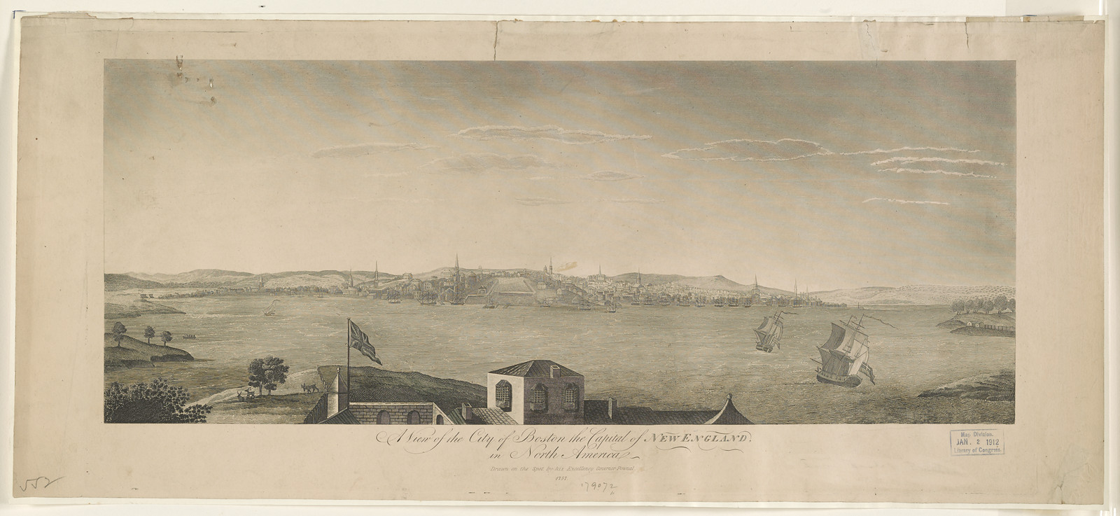 A View of the City of Boston, the Capital of New England — historic image