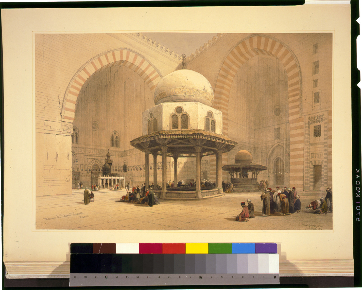 Mosque of Sultan Hassan, Cairo / David Roberts, R.A., [published between 1846 and 1849] — antique lithograph