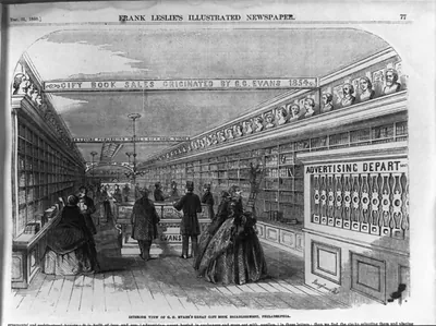G. G. Evans's great gift book establishment, 439 Chestnut Street, Philadelphia: Interior view