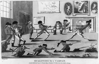 Qualifying for a campain [sic] / Verney delin't.