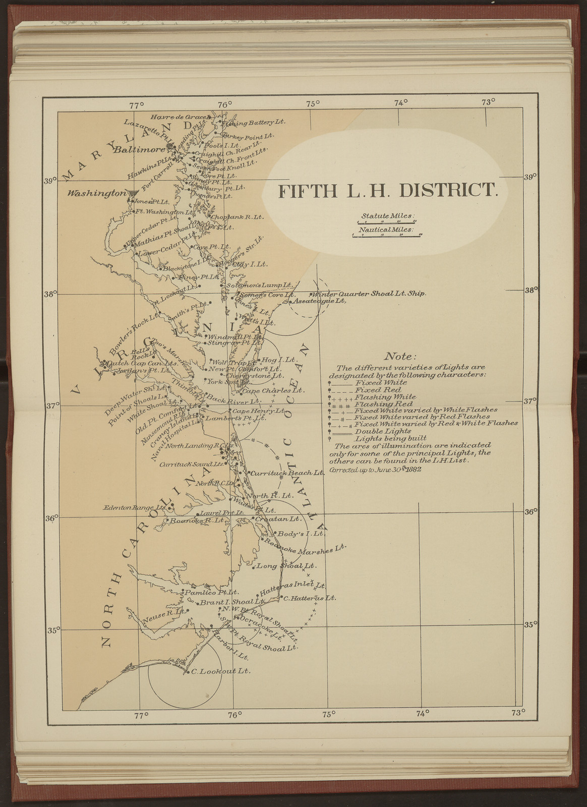 Fifth L[ight] H[ouse] district, 1882 — historic image