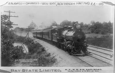 Bay State Limited, N.Y., N.H. & H. Railroad passing Guilford, Conn. at 60 miles per hour