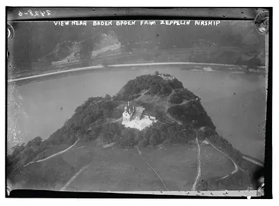 View near Baden Baden from Zeppelin airship