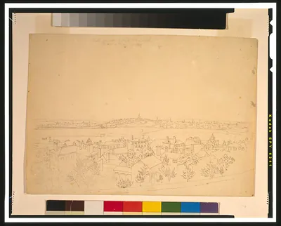 Boston, Charlestown & Bunker Hill as seen from the fort at Roxbury, 1828