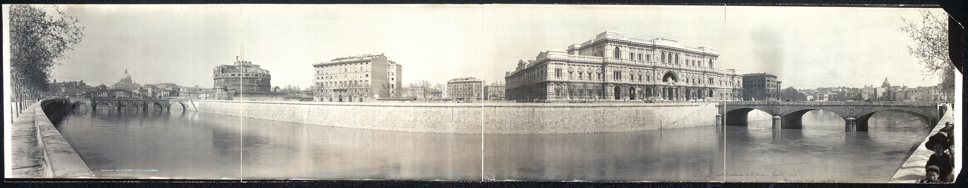 Castle St. Angelo, Hall of Justice, St. Peters, Rome, Italy, 1909, 1909 — historic image