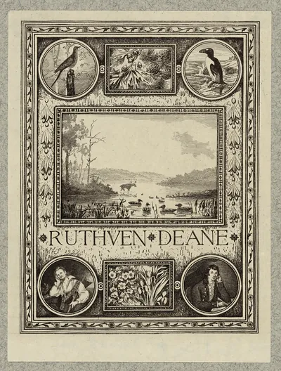 Bookplateof Ornithologist Ruthve