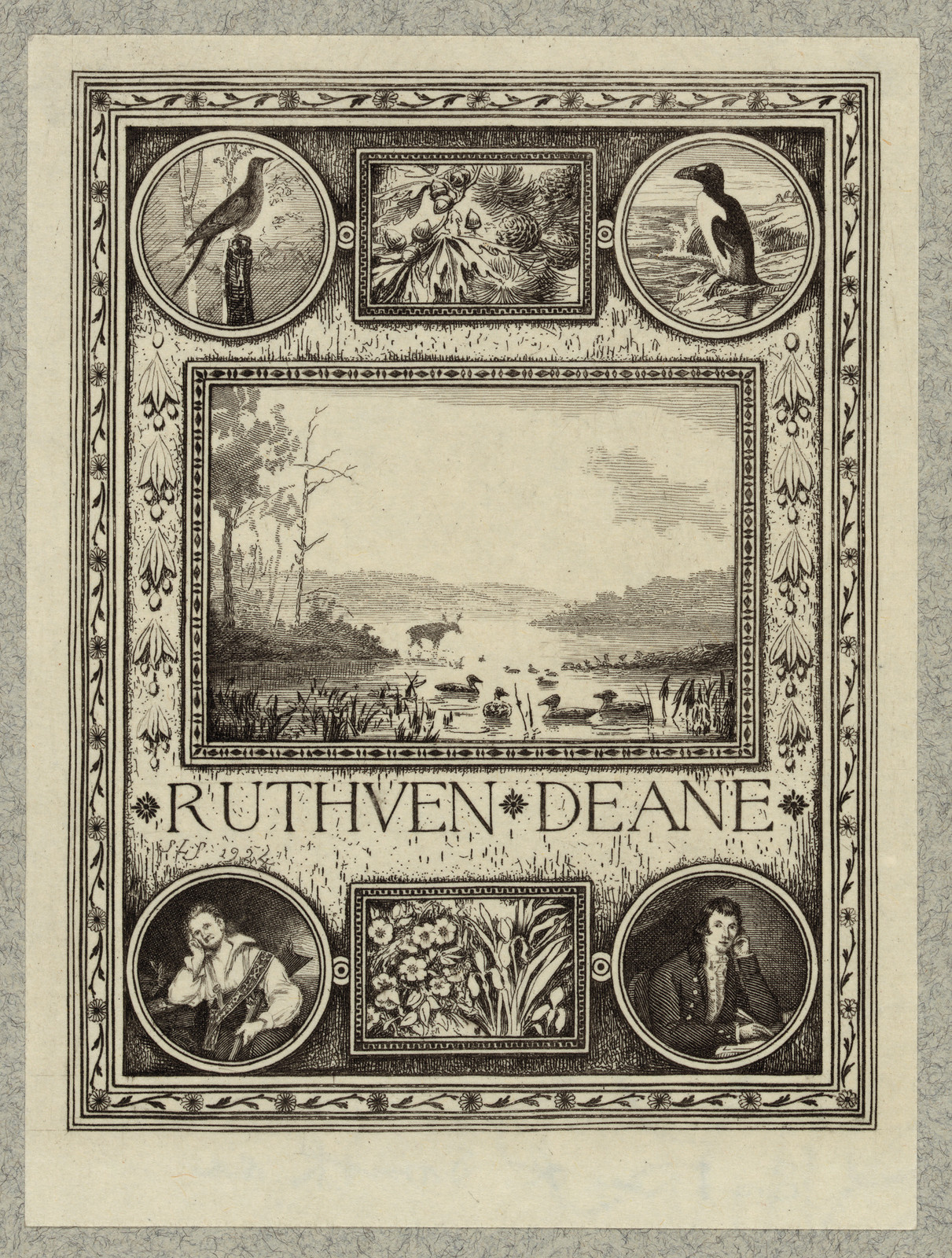 Bookplateof Ornithologist Ruthve — historic image