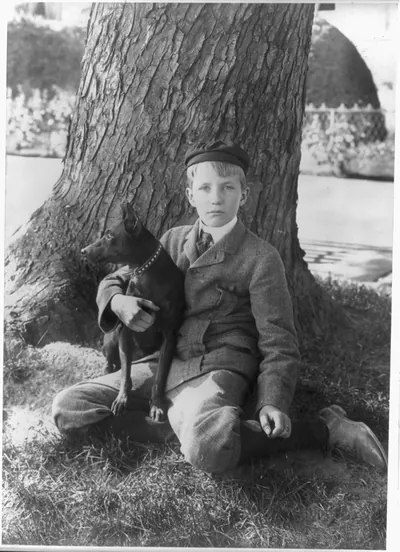 Kermit Roosevelt and Jack, the dog