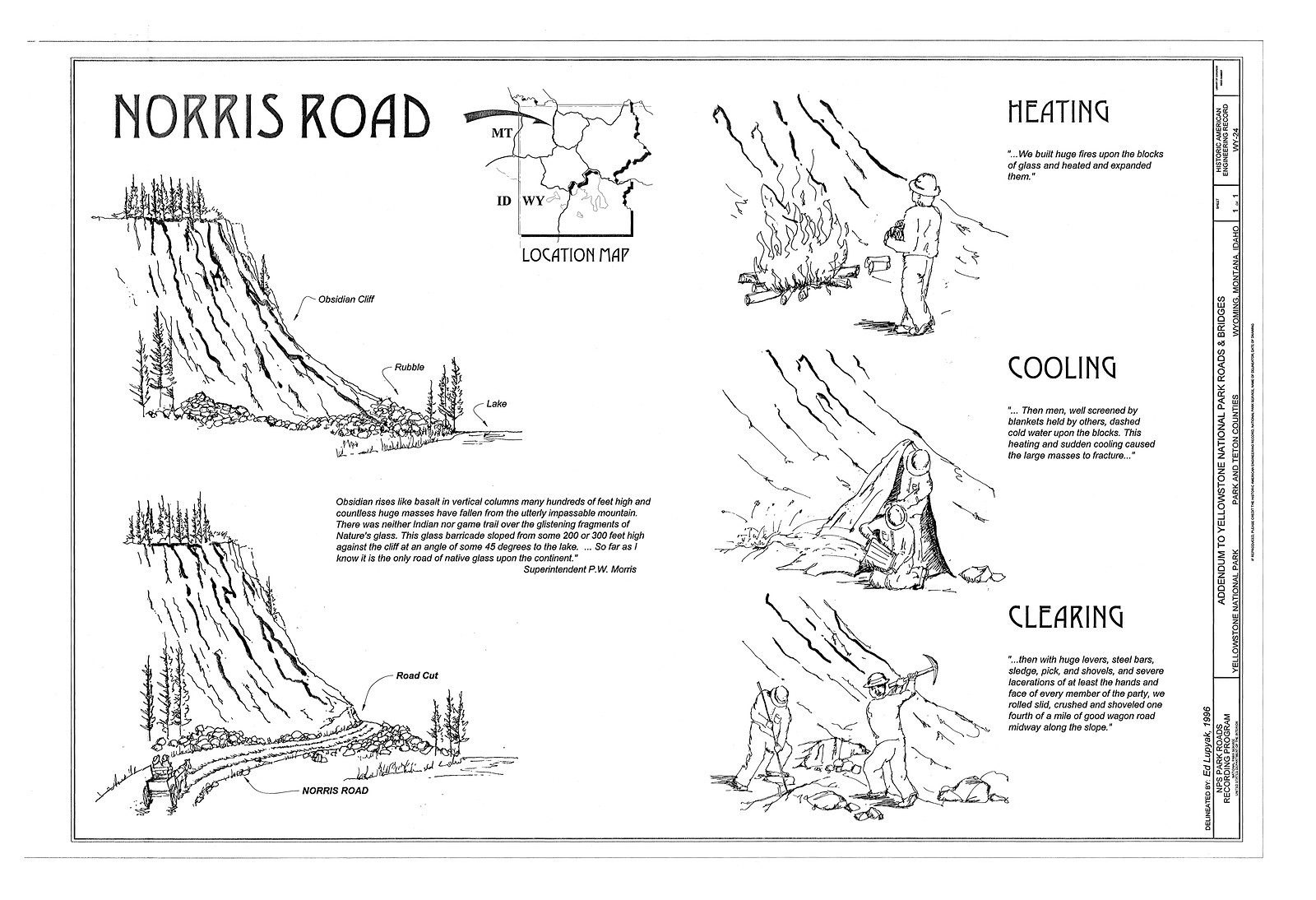 Norris Road: Heating, Cooling and Clearing Obsidian Cliff — historic image