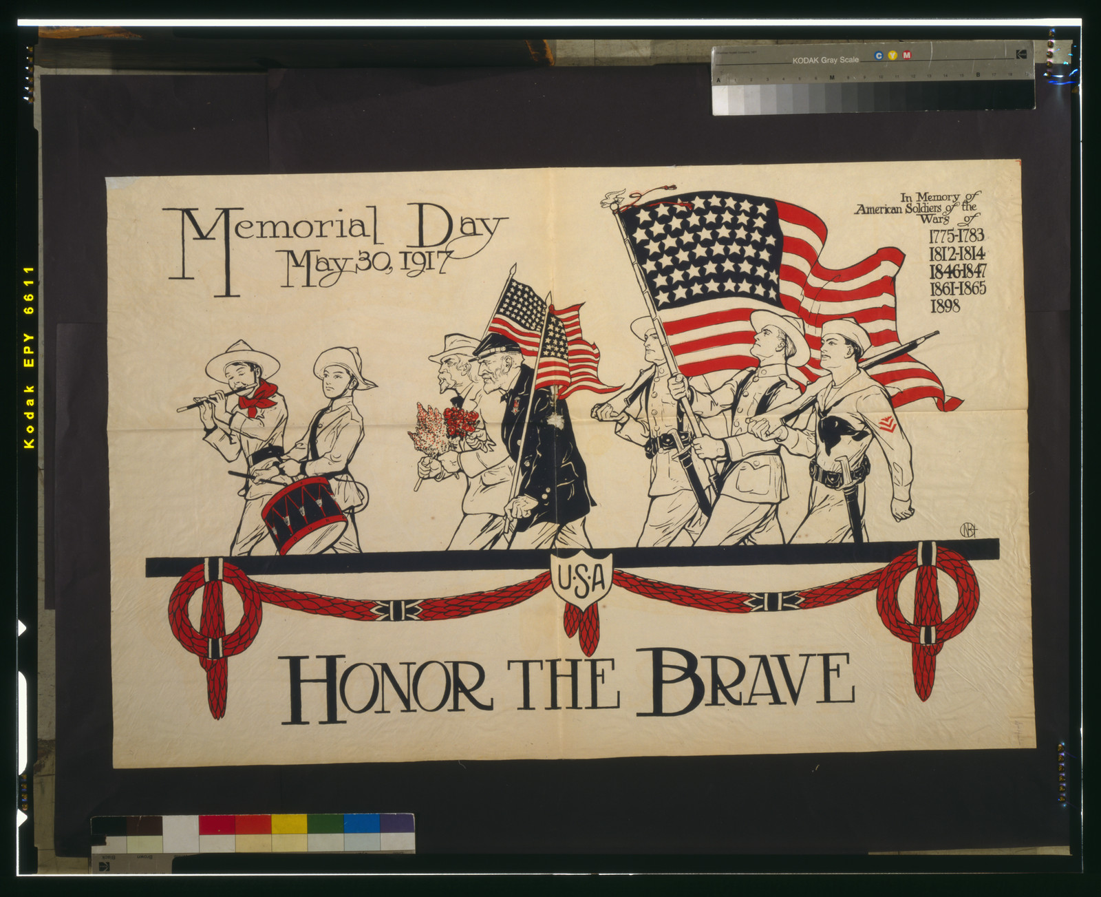 Honor the brave, Memorial Day, May 30, 1917, 1917 — vintage poster