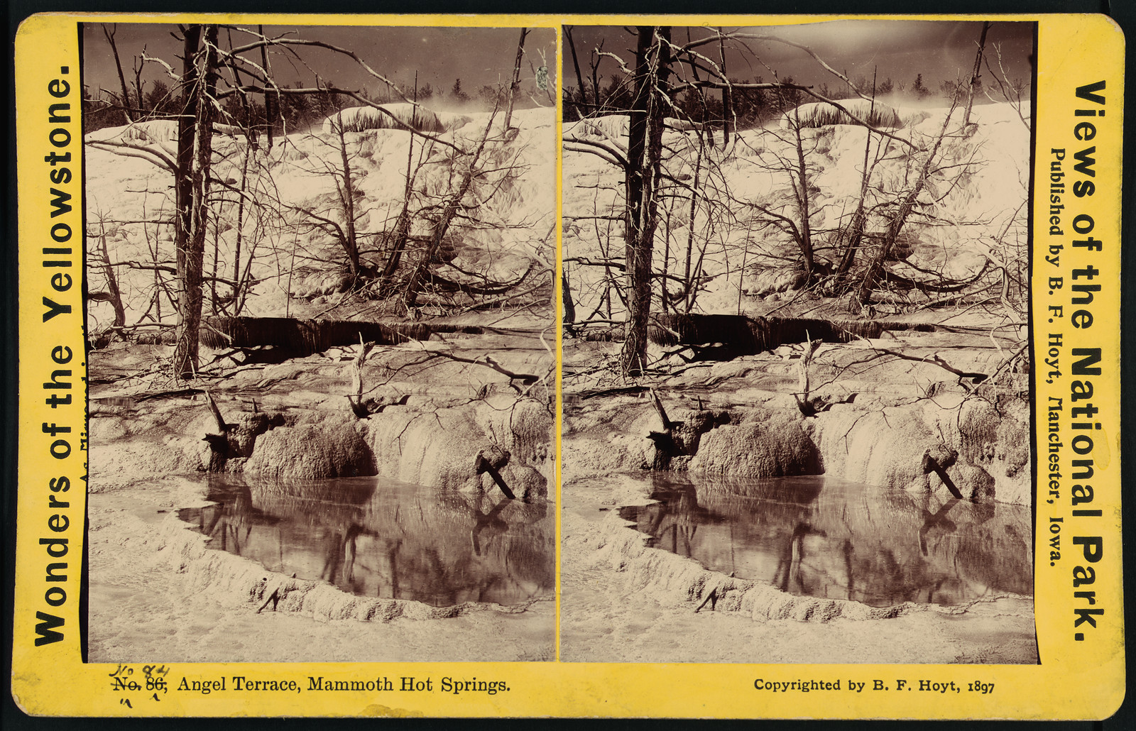 Angel Terrace Mammoth Hot Springs, 1897 — historic photograph
