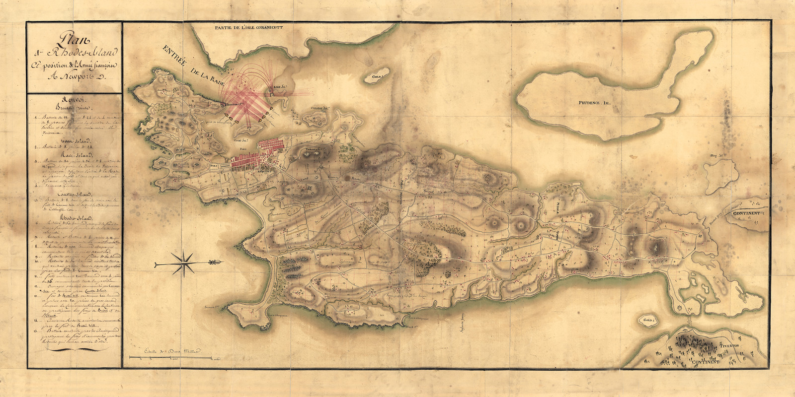 Newport, Rhode Island, 1780, 1780 — antique map