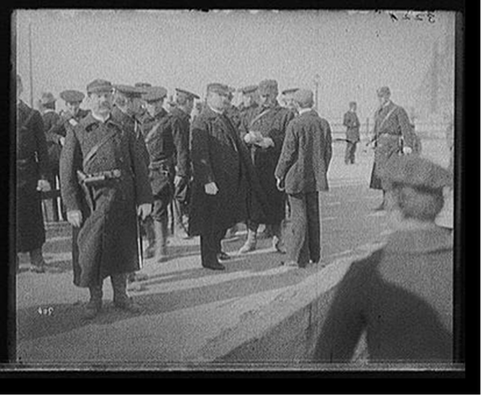Landing party, U.S.S. Columbia, [between 1893 and 1905] — historic photograph