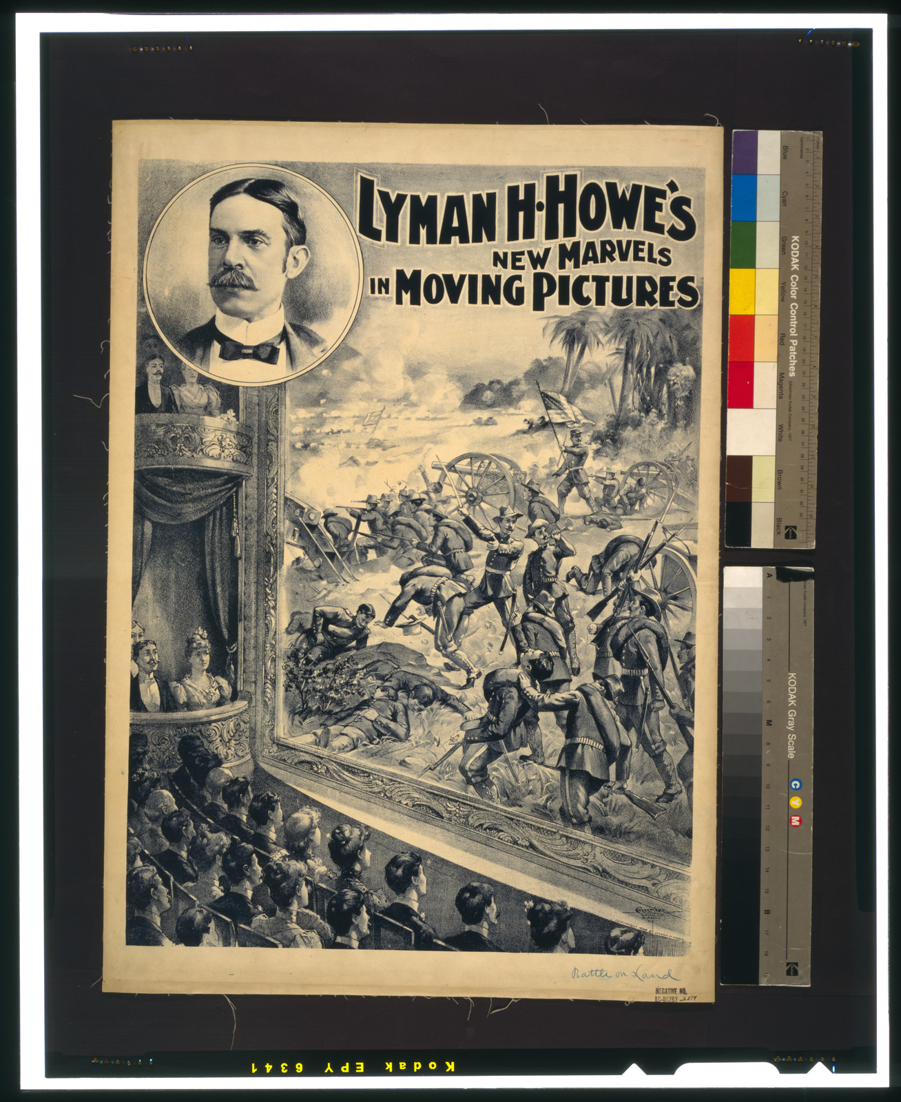 Lyman H. Howe's new marvels in moving pictures / Courier Litho. Co., Buffalo, N.Y., Buffalo, N.Y. : Courier Co., c1898. — vintage poster