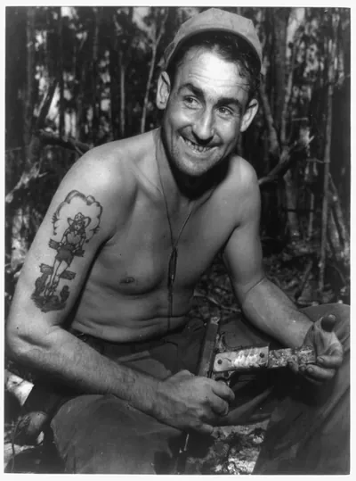 S/Sgt. LeRoy Norton, the ex-lumberjack from Bend, Oregon, who wiped out three Japanese in a machine-gun emplacement