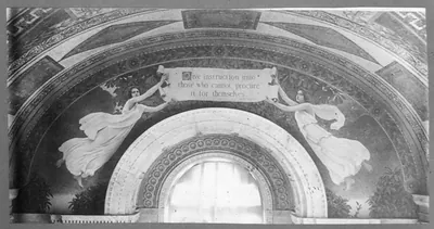Murals in Library of Congress by Chas. Sprague Pearce - The Message Bearer""