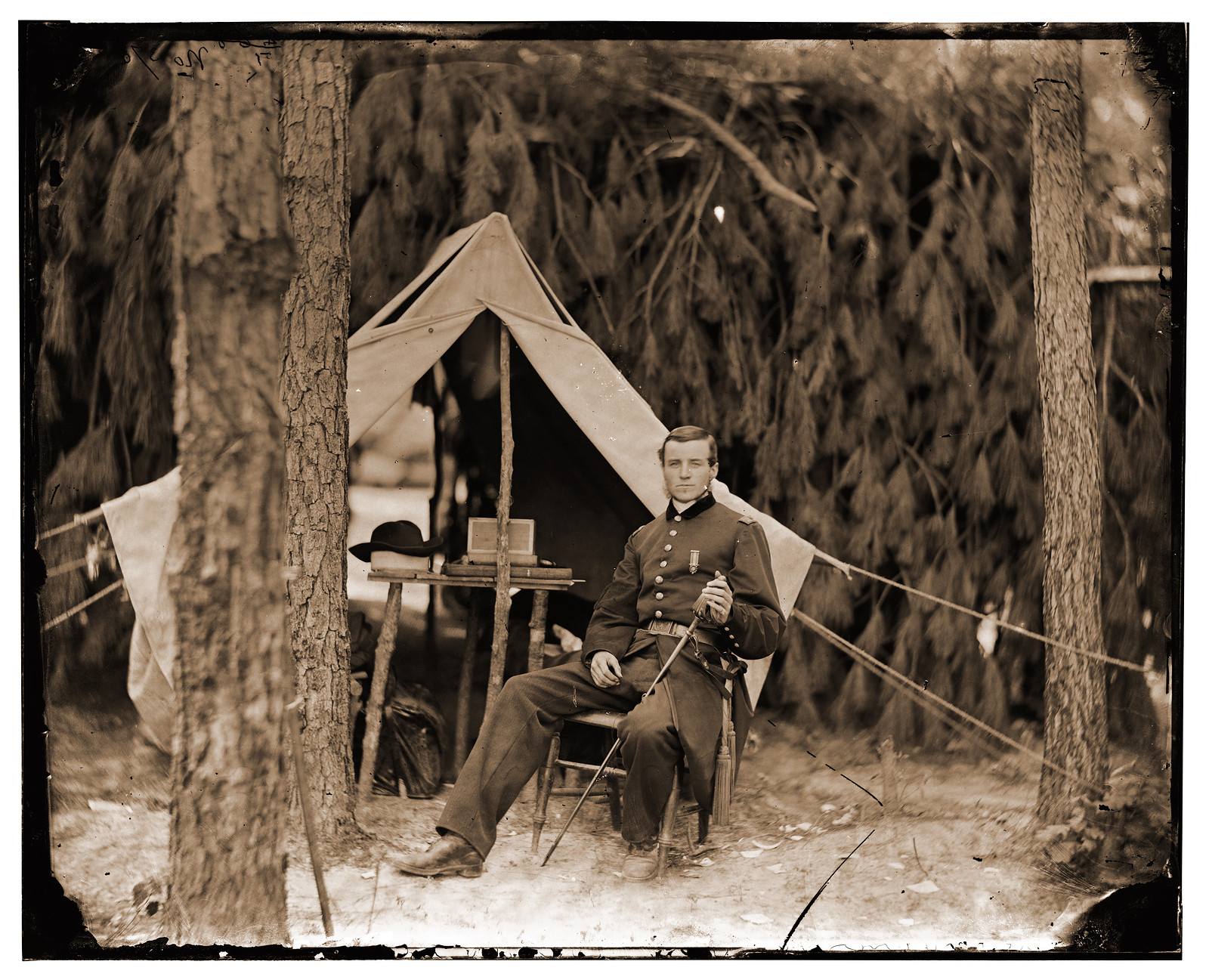 Petersburg Virginia. Capt. John S. Crawford 114th Pennsylvania Infantry, 1864 — historic photograph