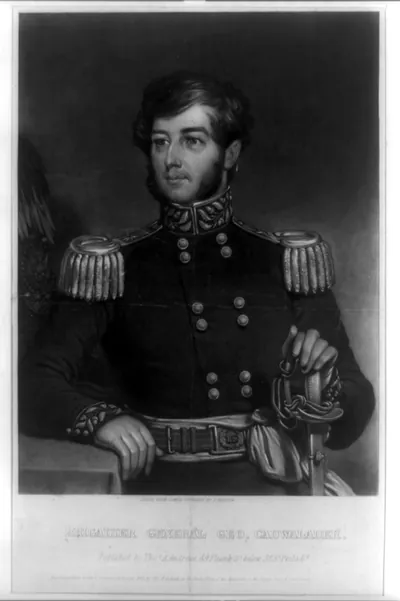 [Brigadier General George Cadwalader, half-length portrait, facing left, in uniform]