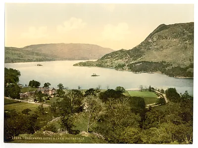 Ullswater hotel and lake Patterdale Lake District England