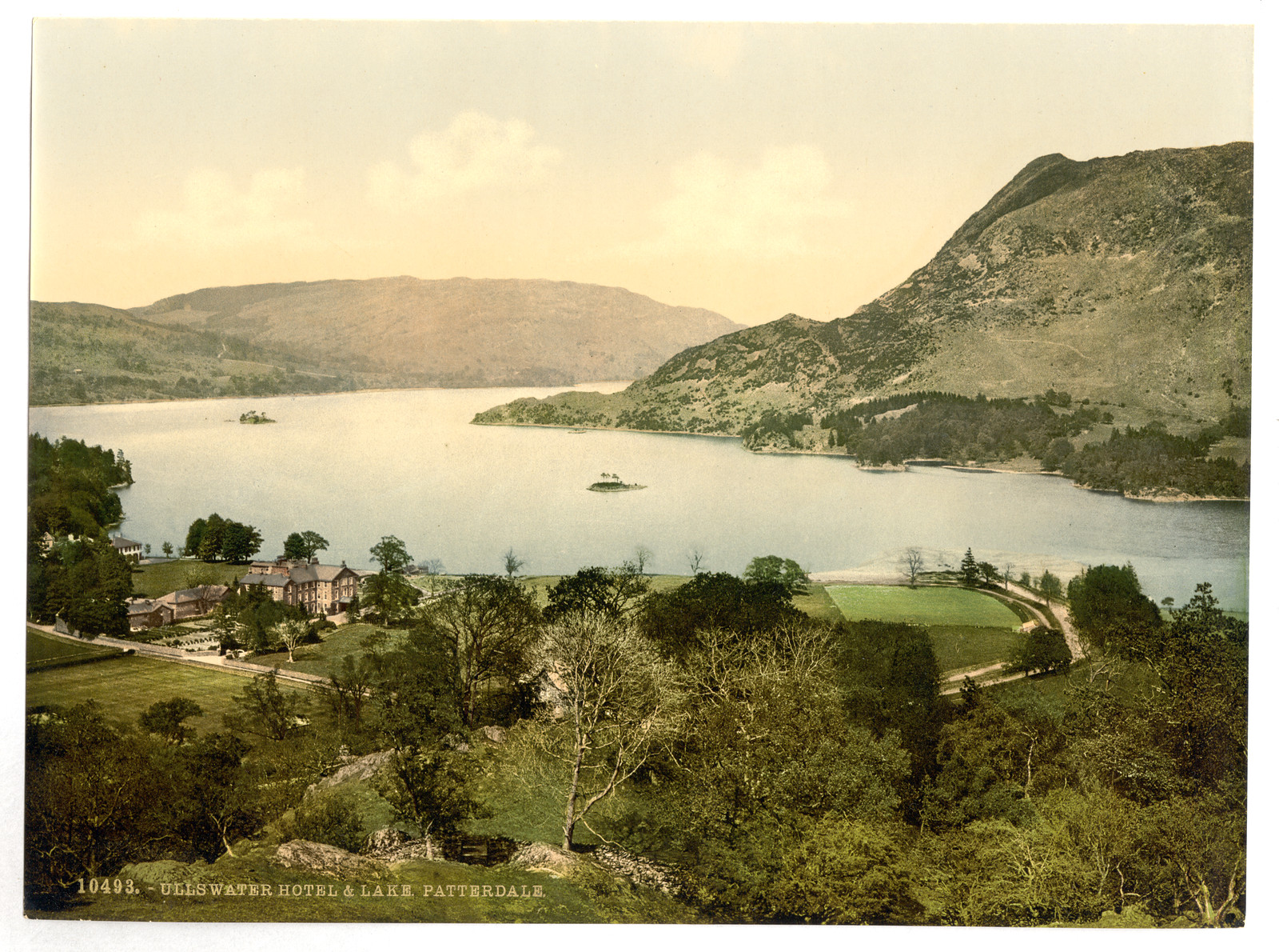 Ullswater hotel and lake Patterdale Lake District England, [between ca. 1890 and ca. 1900]. — historic print