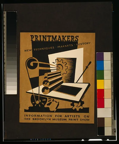 Printmakers new techniques, markets, history Information for artists on the Brooklyn Museum Print Show / A. Velonis.