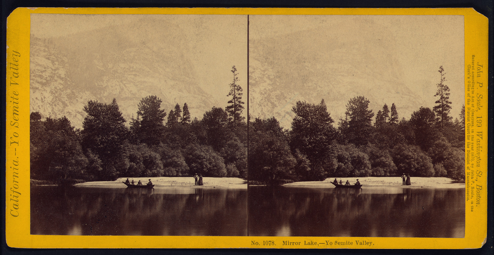 Mirror Lake Yo Semite Valley, 1870 — historic photograph