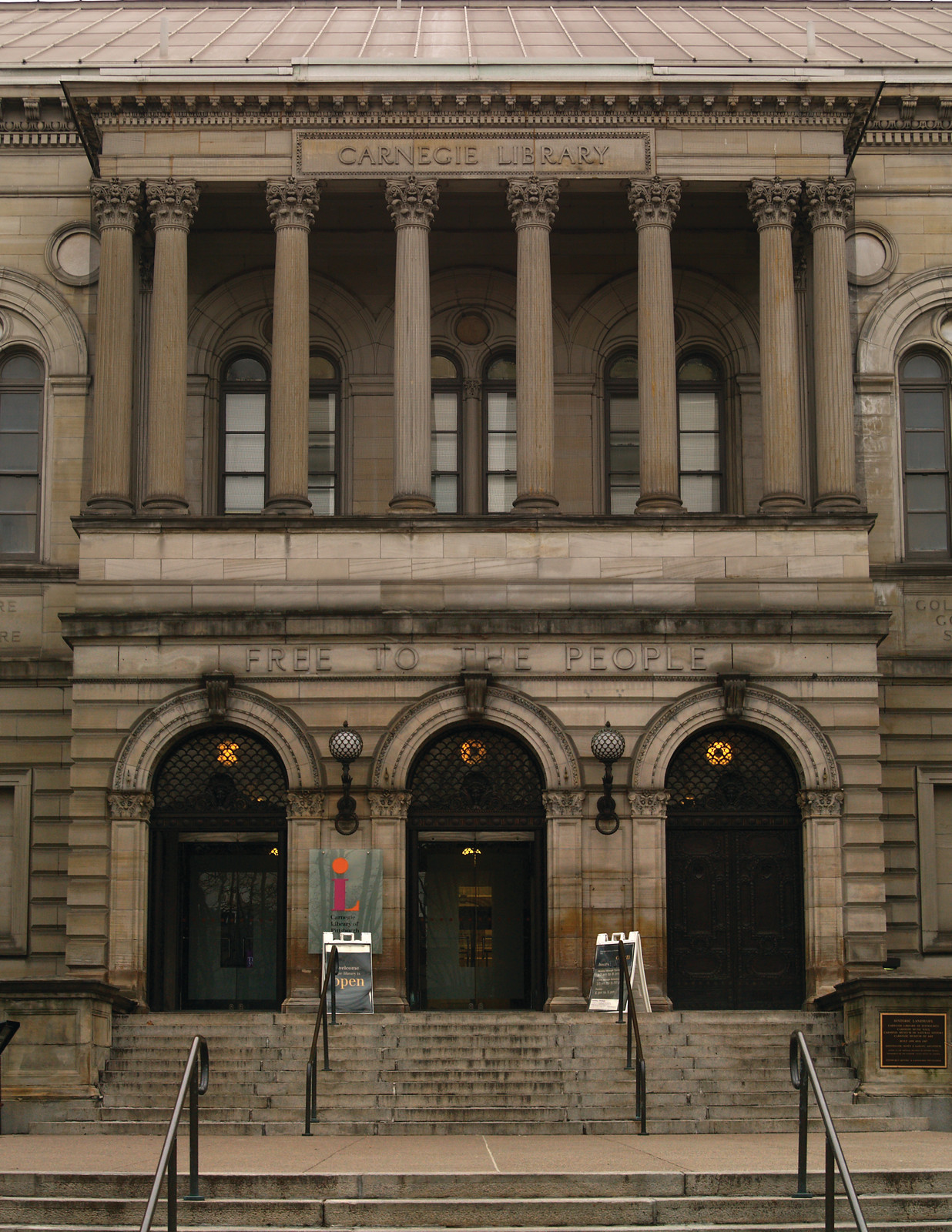 Free To The People, Pittsburgh, PA (Carnegie Library) — historic image