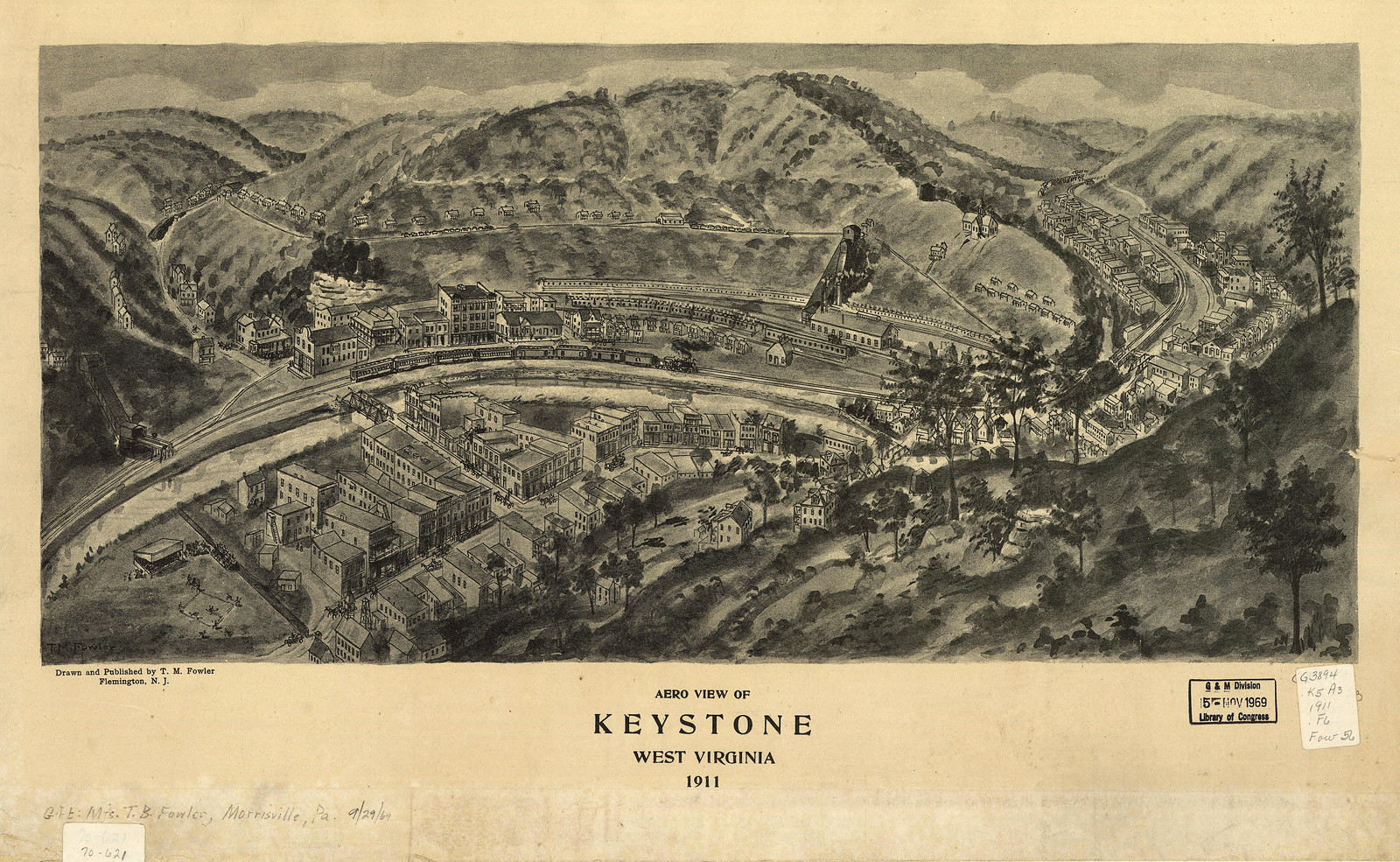 Keystone, West Virginia, 1911, 1911 — antique map