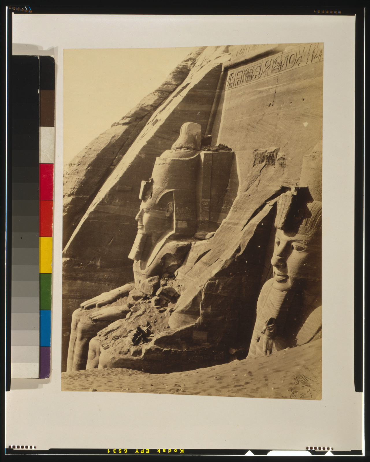 Facade of the Temple of Simbel, from the west / Frith., [1862?] — historic photograph
