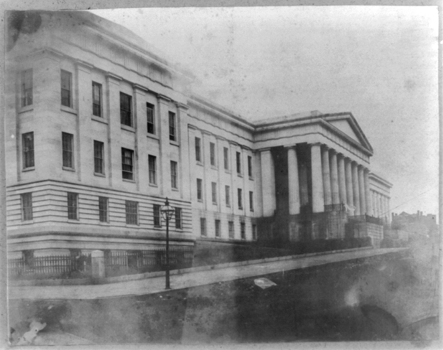 Dept. of Interior, south face and portico, Doric, [between 1859 and 1878] — historic photograph