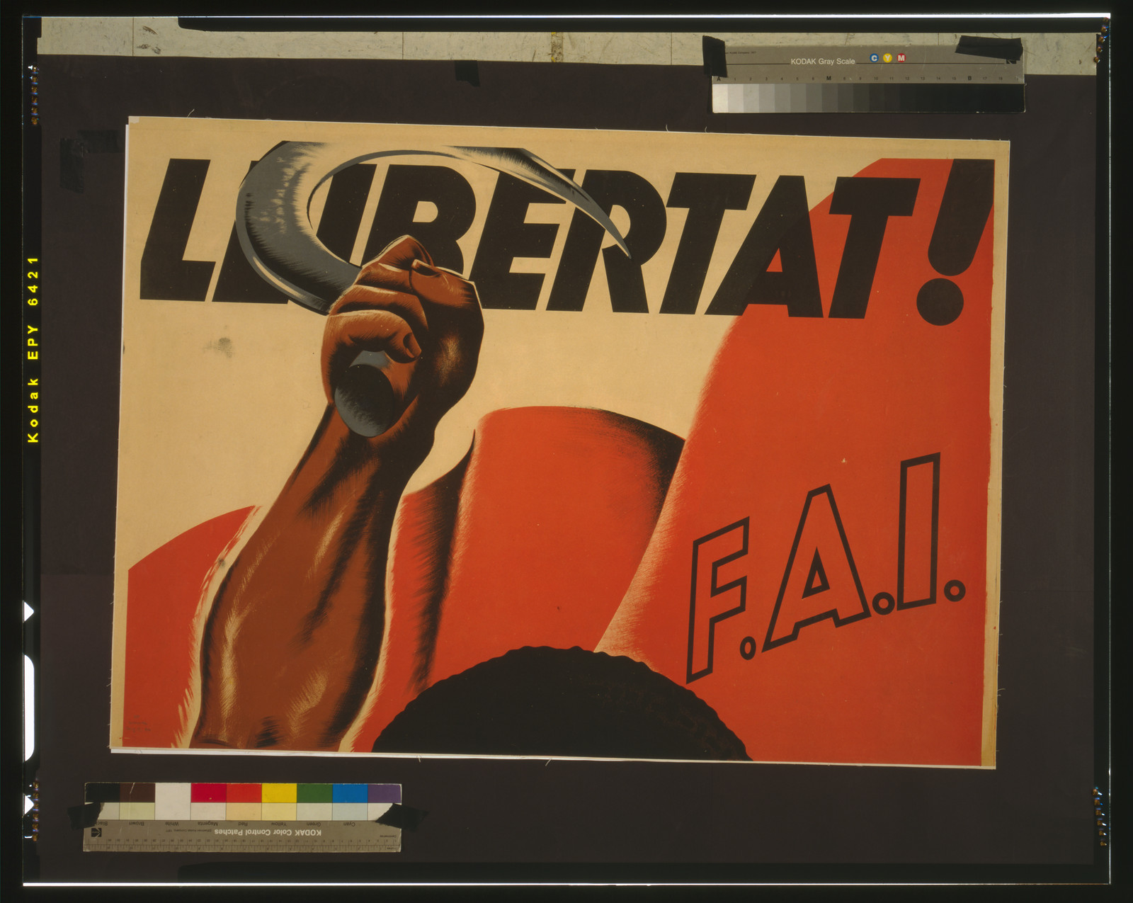 Libertat! F.A.I., [Barcelona] : Federación Anarquista Ibérica, [between 1936 and 1939] — vintage poster