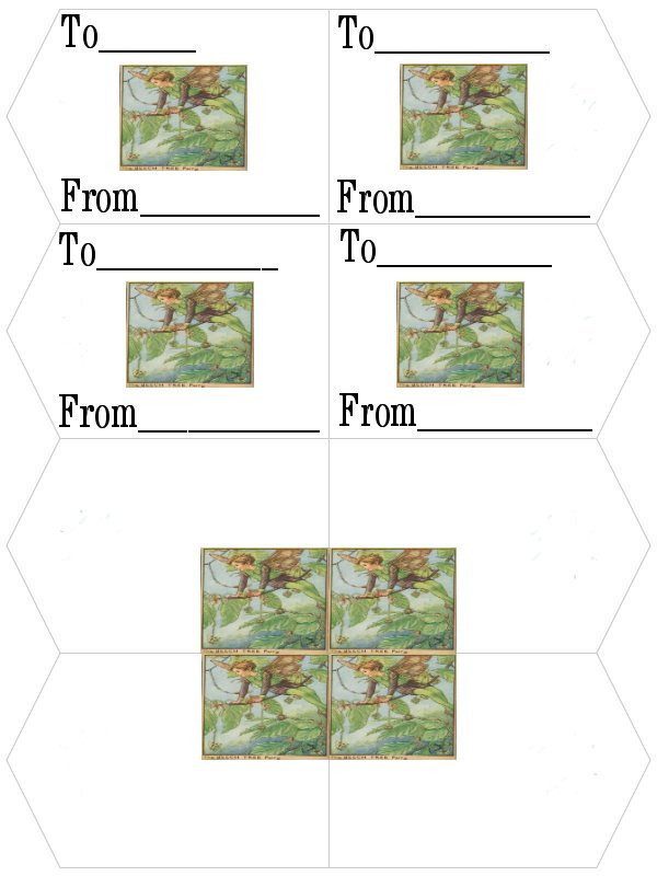 Beech Tree Fairy Gift Tags — historic image
