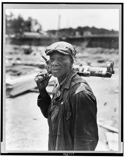 Wheeler Dam, Ala., 1935-40(?)--A laborer at the dam