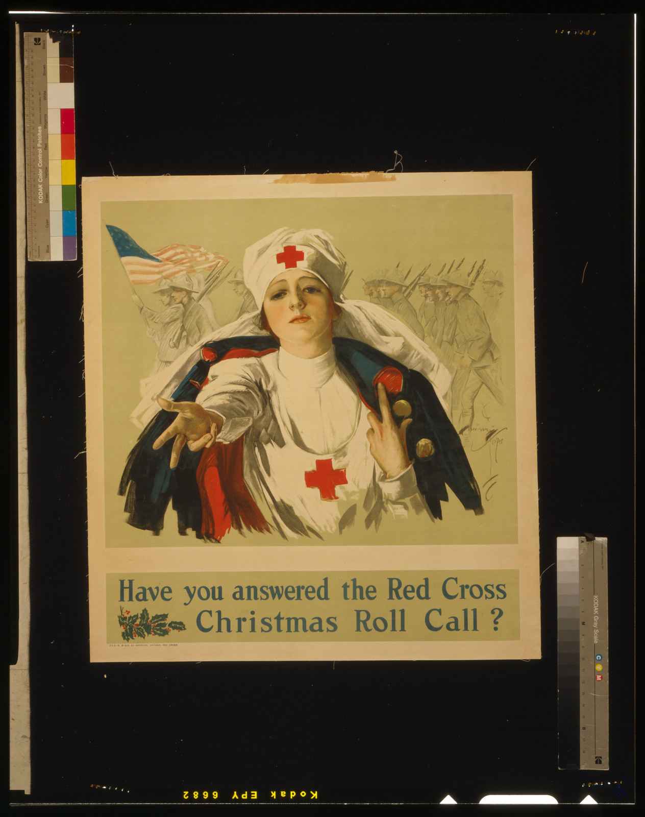 Have you answered the Red Cross Christmas roll call? / Harrison Fisher., 1918 — vintage poster