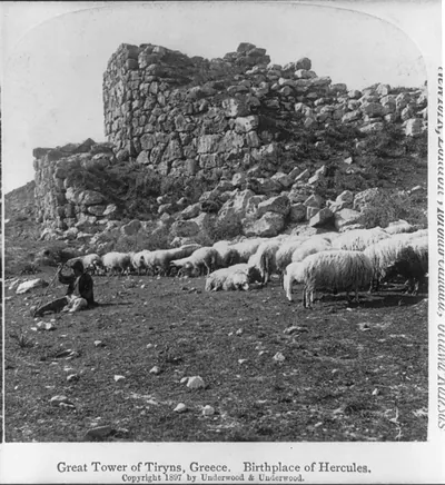 Great tower of Tiryns, Greece. Birthplace of Hercules