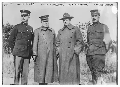 Maj. H.H. Kipp, Col. A.S. McLemore, Maj. W.H. Parker, and Capt. T.G. Sterrett