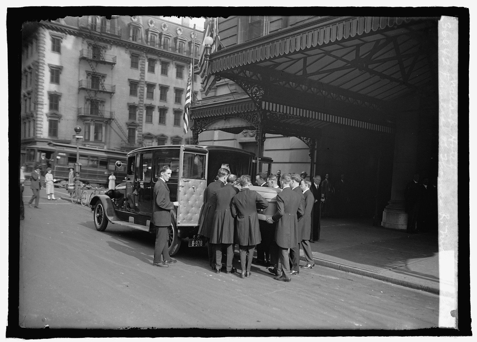 Funeral of Thomas R. Marshall, Willard Hotel, [Washington, D.C.], 6/2/25, [19]25 June 2. — historic photograph