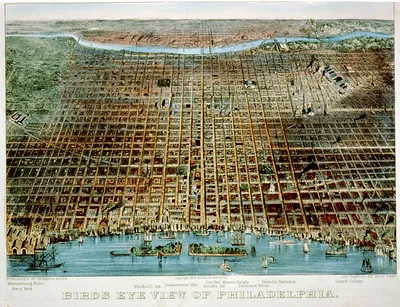 Birds eye view of Philadelphia