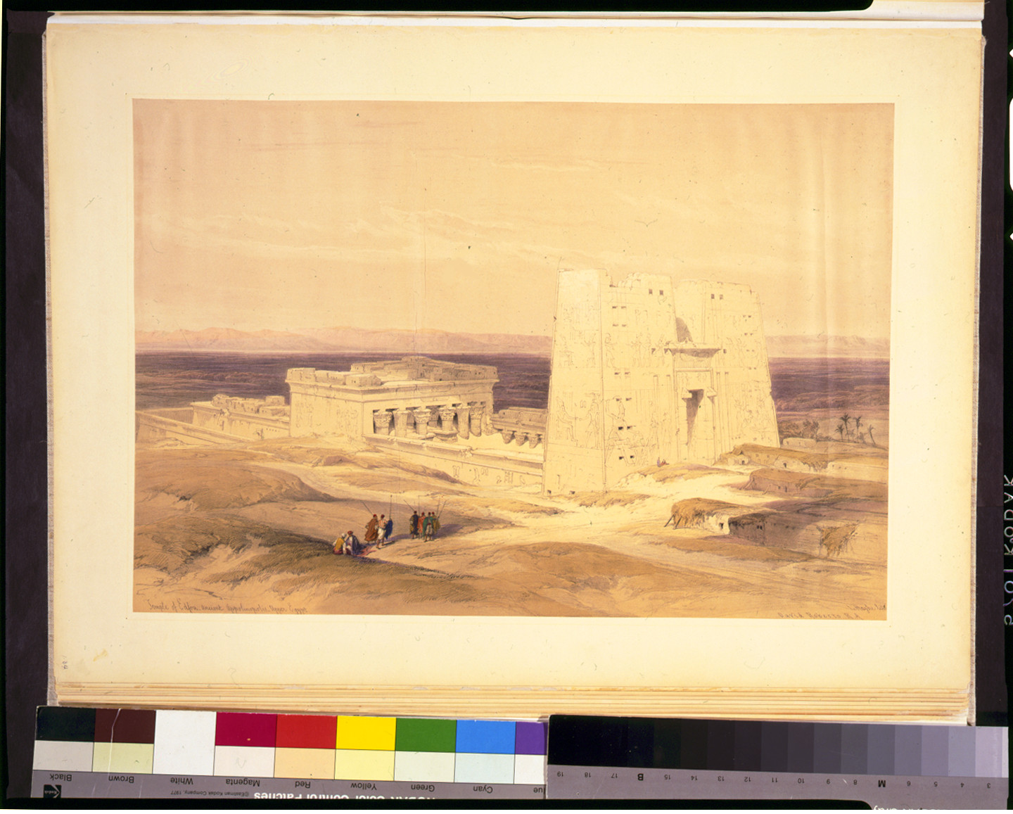 Temple of Edfou--ancient Appolinopolis Upper Egypt / David Roberts, R.A., [published between 1846 and 1849] — antique lithograph